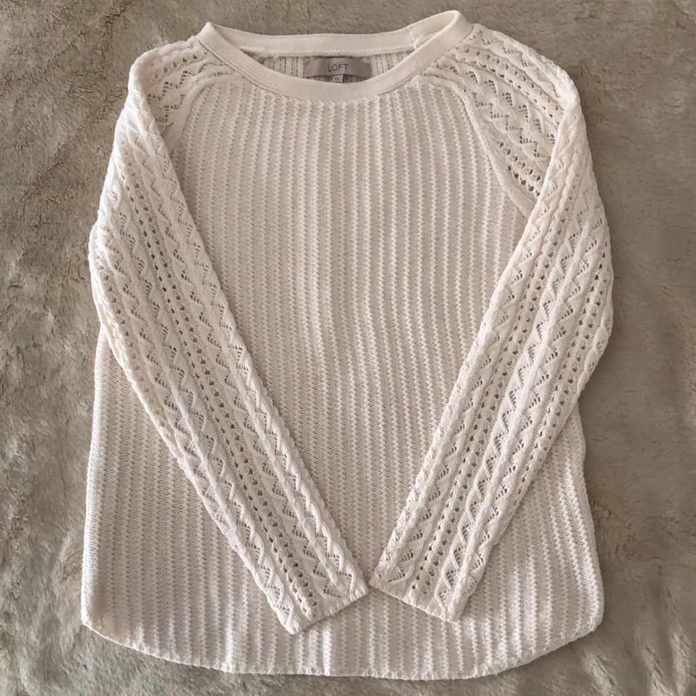 Loft white sweater
